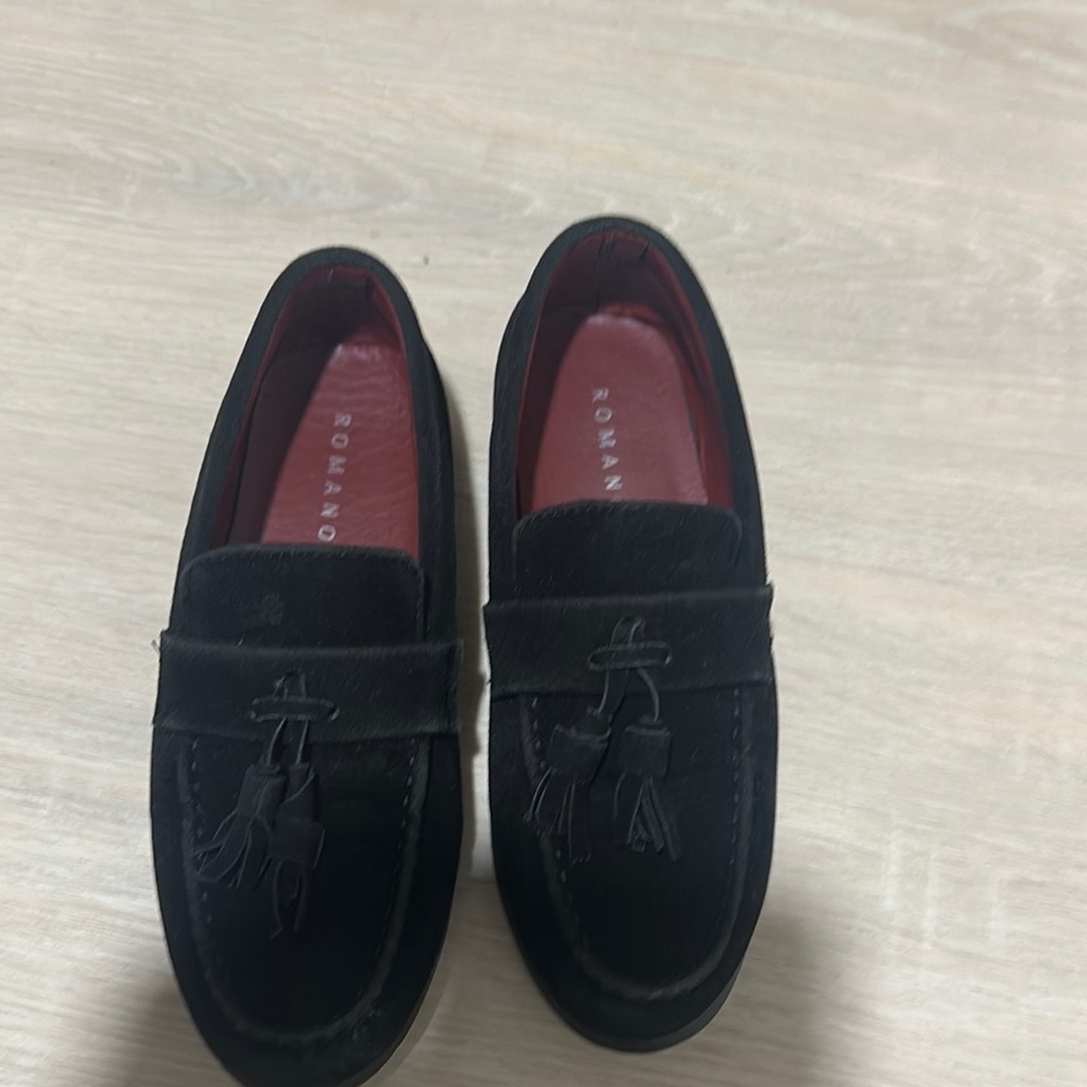 Roma Black Little Boys Loafers